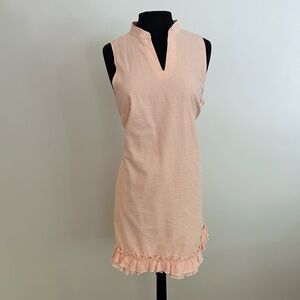 Sara Campbell peach sear sucker dress